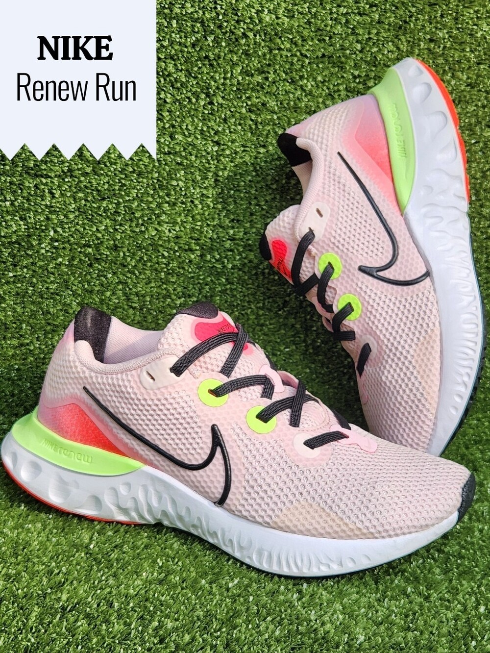 Nike Renew Women's Athletic Running Pink Foam Cushion Sneakers Shoes Size 6.5